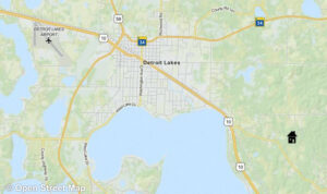 Detroit Lakes Map from openstreetart